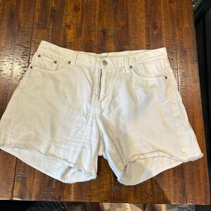 J Crew white denim shorts